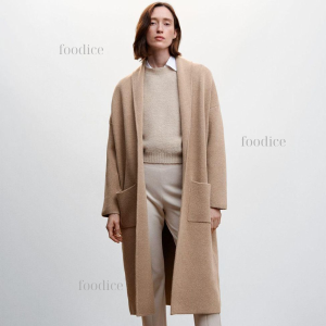 Thick Knit Coat with Large Pockets